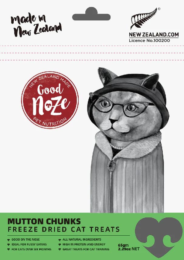Good Noze Lamb Chunks Freeze Dried Cat Treats 65g