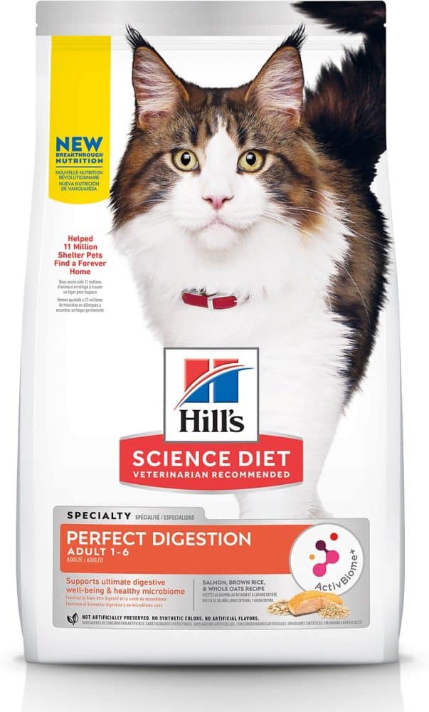 Hill's Science Diet Adult Perfect Digestion Salmon, Brown Rice, and Whole Oats Recipe Cat Food 3.5lbs