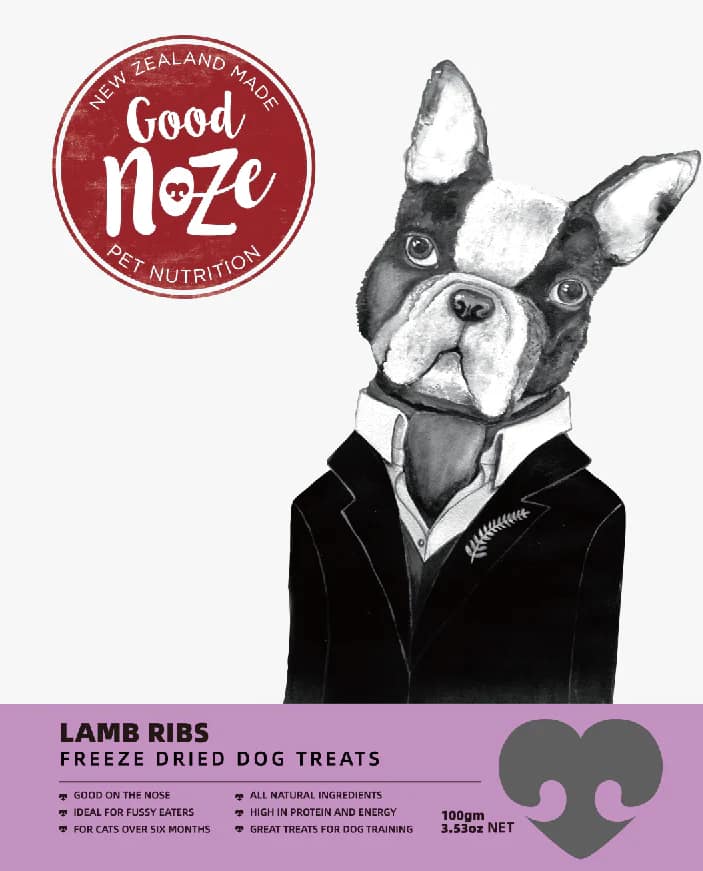 Good Noze Lamb Ribs Freeze Dried Dog Treats 100g