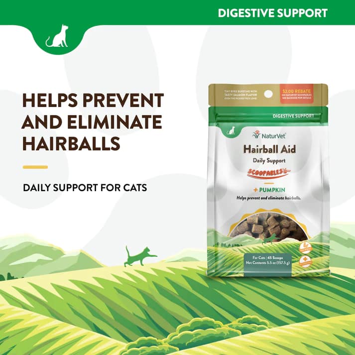 NaturVet Scoopables Cat Hairball Aid Daily Support 5.5oz - Image 6