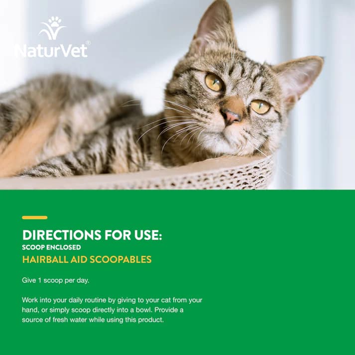 NaturVet Scoopables Cat Hairball Aid Daily Support 5.5oz - Image 9