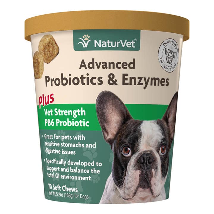 NaturVet Advanced Probiotics & Enzymes For Dog 70ct