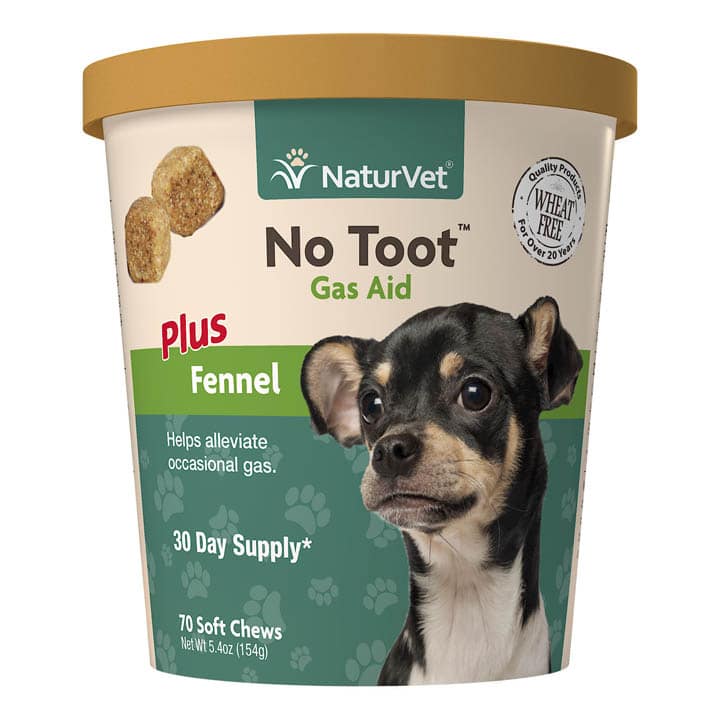 NaturVet No Toot Gas Aid Plus Fennel For Dog 70ct