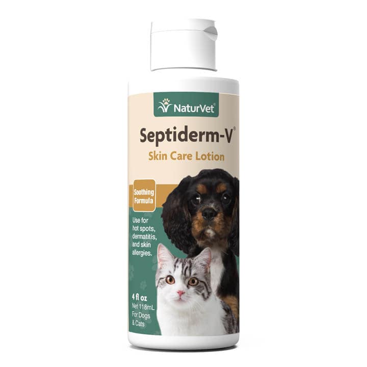NaturVet Septiderm-V Soothing Formula Skin Care Lotion for Dog 4oz