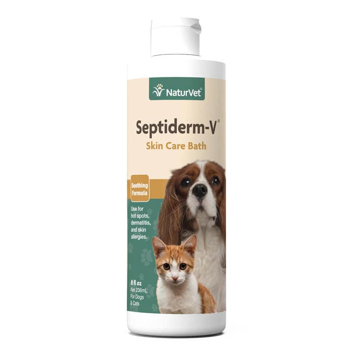 NaturVet Septiderm-V Soothing Formula Skin Care Bath for Dog & Cat