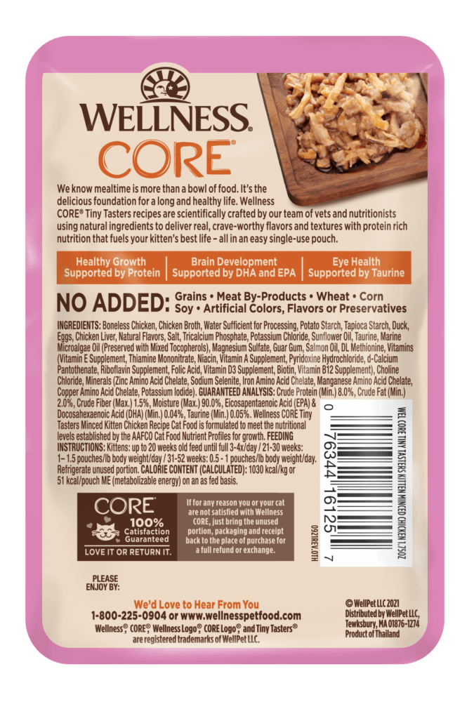 Wellness Core Tiny Tasters Kitten Minced Chicken Wet Cat Food