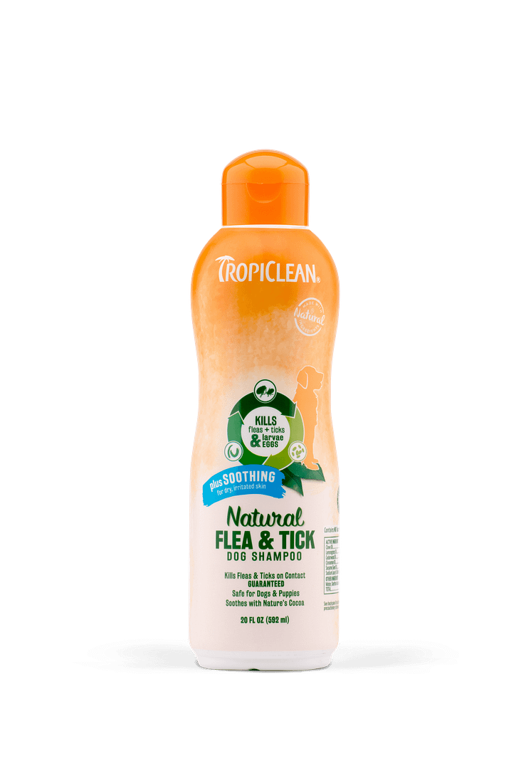 TropiClean Natural Flea & Tick Shampoo, Plus Soothing