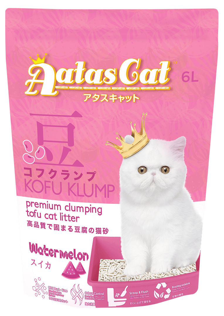 Aatas Cat Kofu Klump Tofu Cat Litter Watermelon 6L