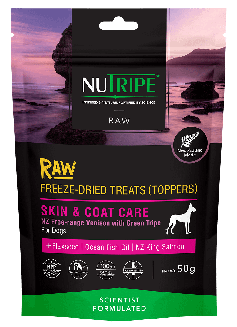 Nutripe Raw Freeze Dried Treats (Toppers) Skin & Coat Care Dog 50g