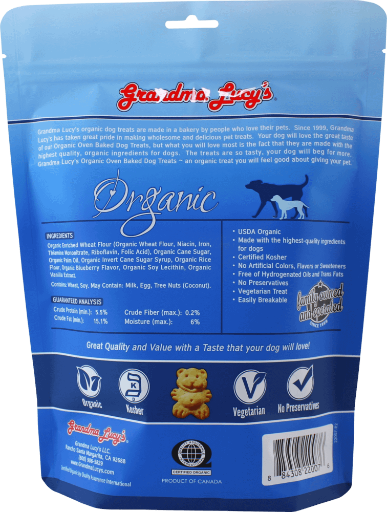 Grandma Lucy's Organic Blueberry Oven Baked Dog Treats