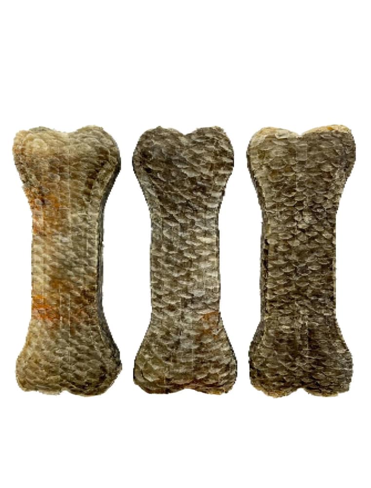 Singapaw Salmon Skin Pressed Bone - Dog Chew