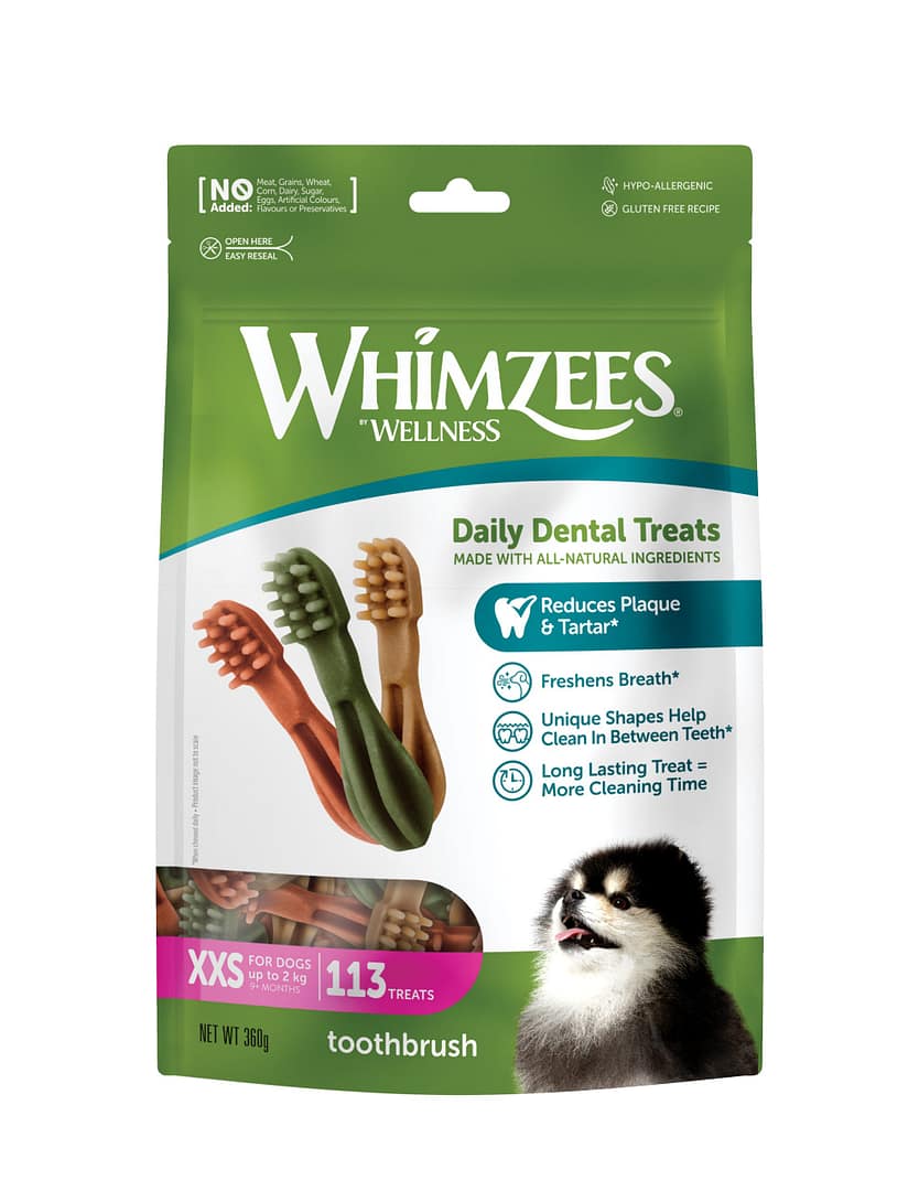 WHIMZEES Toothbrush Dental Chews Value Bag XX-Small (113pc)
