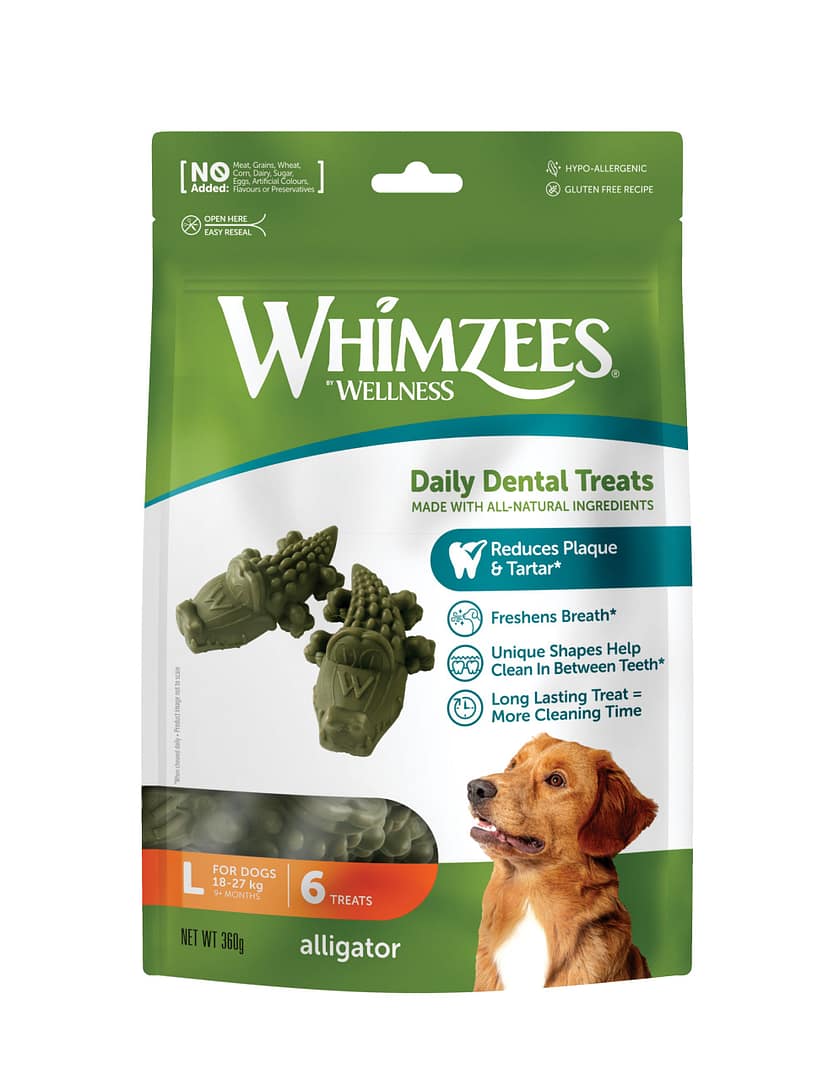 WHIMZEES Alligator Dental Chews Value Bag Large (6pc)