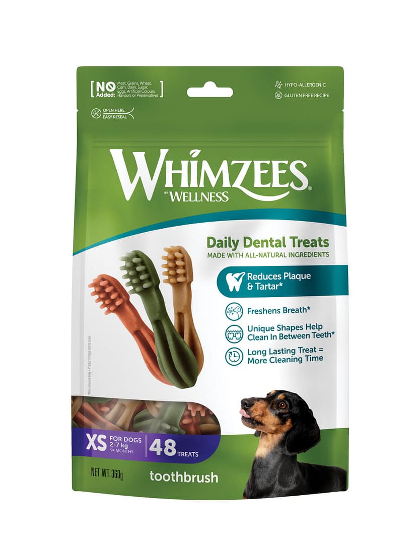 WHIMZEES Toothbrush Dental Chews Value Bag X-Small (48pc)
