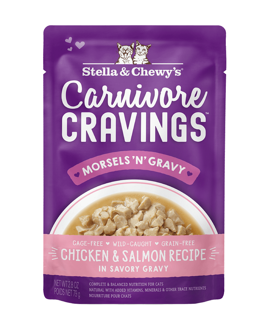 Stella & Chewy’s Carnivore Cravings Morsels'N'Gravy Chicken & Salmon Cat Pouch 2.8oz