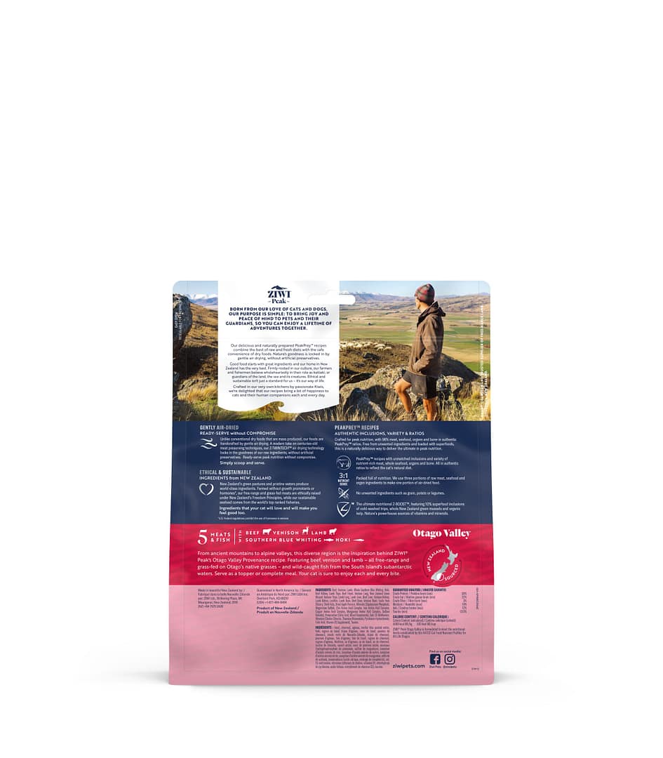 ZIWI Peak Air-Dried Otago Valley Provenance Cat Food (2 Sizes)