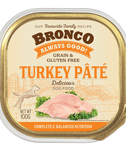 Bronco Turkey Pate Tray 100g