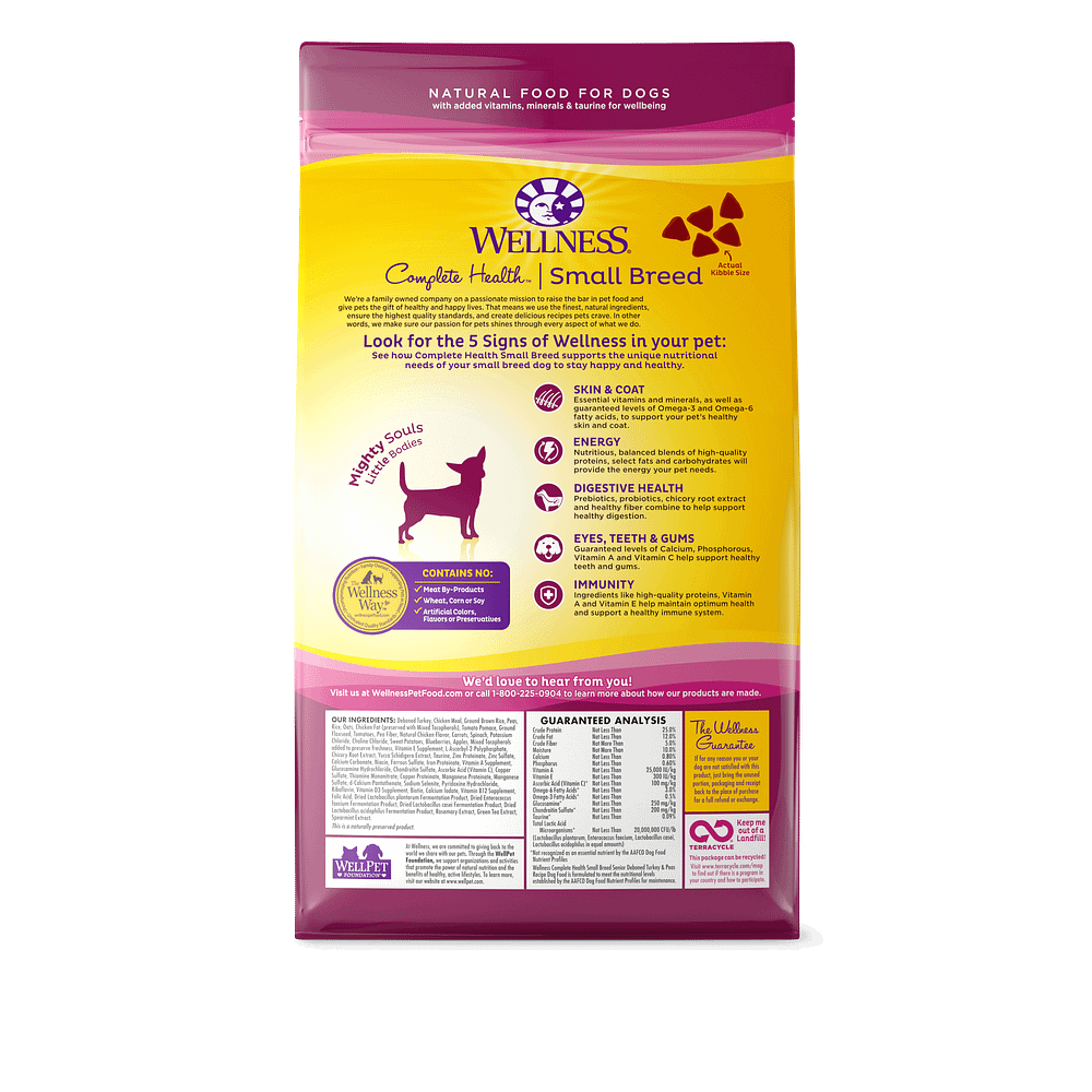 Wellness small breed senior on sale