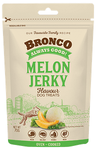 Bronco Jerky Melon Dog Treats 70g