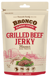 Bronco Grilled Beef Dog Treats 70g