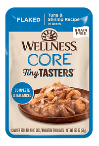 Wellness Core Tiny Tasters Flaked Tuna&Shrimp Wet Cat Food