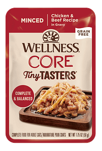 Wellness Core Tiny Tasters Minced Chicken&Beef Wet Cat Food