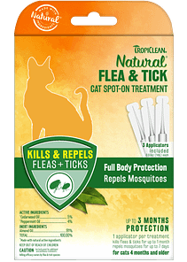 TropiClean Natural Flea & Tick Cat Spot on Treatment