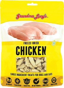 Grandma Lucy's Freeze Dried Singles Chicken Dog & Cat Treats 3.5oz