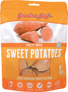 Grandma Lucy's Freeze Dried Singles Sweet Potatoes Dog Treats 2oz