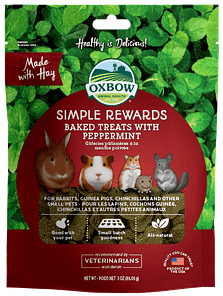 Oxbow Simple Rewards Baked Treats with Peppermint for Small Animals 3oz