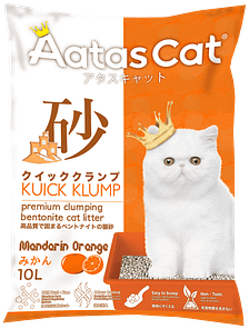 Aatas Cat Kuick Klump Bentonite Cat Litter Mandarin Orange 10L