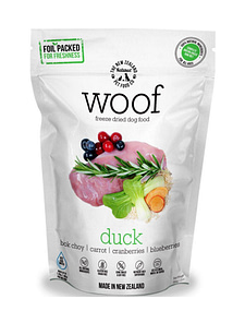 WOOF Freeze Dried Raw Duck Dog Food 320g