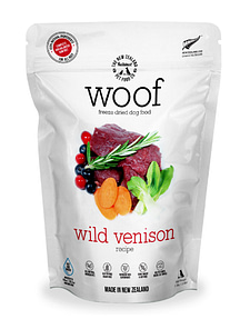 WOOF Freeze Dried Raw Venison Dog Food 1.2kg