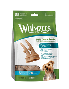 Whimzees Occupy Chews Antler Small Grain-Free Dental Dog Treats