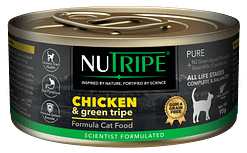 Nutripe Pure Chicken Green Tripe Wet Cat Food (Gum-Free) 95g