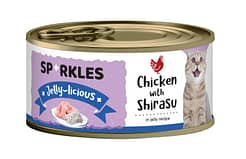 Sparkles Jelly-licious Chicken With Shirasu Canned Cat Food 80g