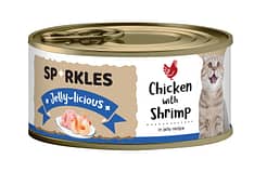 Sparkles Jelly-licious Chicken With Shrimp Canned Cat Food 80g