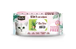 Kit Cat 5 in 1 Cat Wipes 80pcs (Aloe Vera)