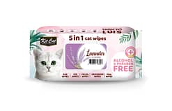 Kit Cat 5 in 1 Cat Wipes 80pcs (Lavender)