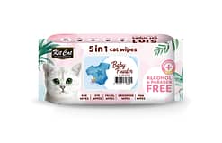 Kit Cat 5 in 1 Cat Wipes 80pcs (Baby powder)