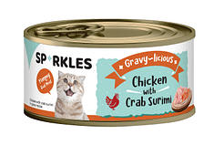 Sparkles Cat Gravy-licious Chicken with Crab Surimi 80g