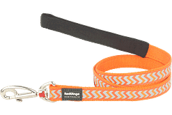 Red Dingo Fixed Reflective Ziggy Lead - Orange