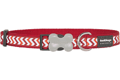 Red Dingo Bucklebone Reflective Ziggy Collar - Red