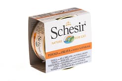 Schesir Cat Can Tuna with Sea Bream in Natural Gravy Wet Cat Food 70g