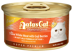 Aatas Cat Finest Diamond Dinner Tuna White Meat with Goji Berries in Soft Jelly 80g