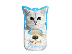 Kit Cat Purr Puree Chicken & Smoked Fish 4x15g