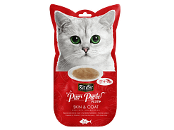 Kit Cat Purr Puree Plus+ Skin & Coat 4x15g (Tuna)