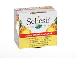 Schesir Cat Can in Natural Gravy Chicken & Pineapple Wet Cat Food 75g