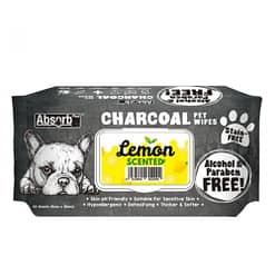 Absorb Plus Charcoal Pet Wipes 80pcs