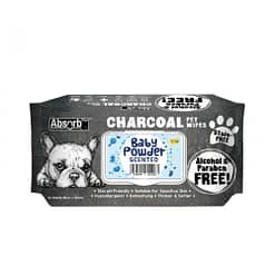 Absorb Plus Charcoal Pet Wipes 80pcs